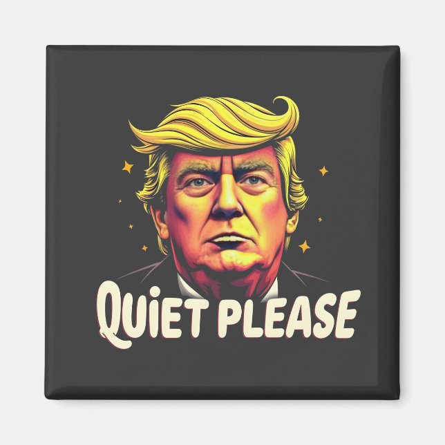 Ruhig bitte Trump Kamala Präsident Debatte Magnet (Vorne)