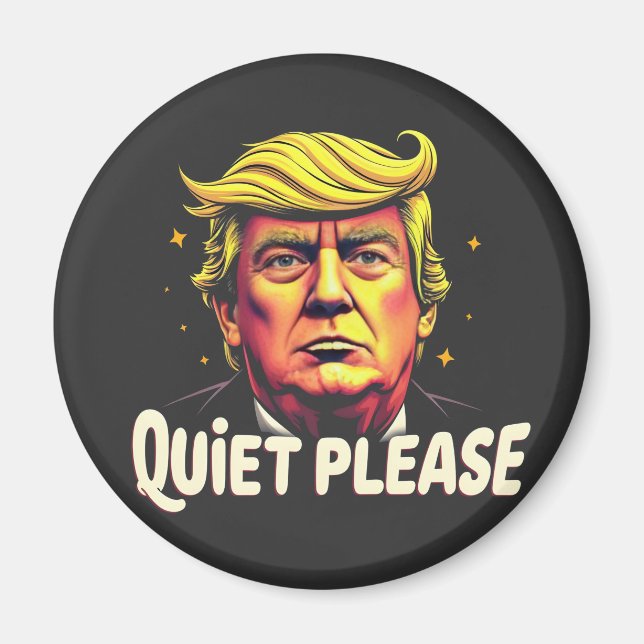 Ruhig bitte Trump Kamala Präsident Debatte Magnet (Vorne)