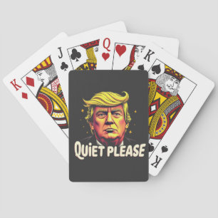 Ruhig bitte Trump Kamala Präsident Debatte Spielkarten