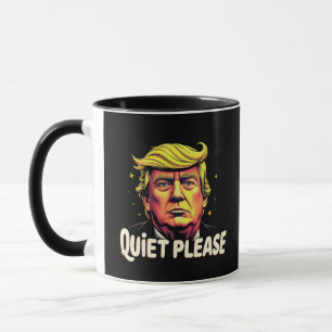 Ruhig bitte Trump Kamala Präsident Debatte Tasse