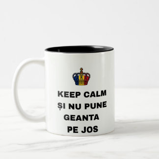 RUHIG BLEIBEN ȘI LEG DEN RANZEN NICHT AB ZWEIFARBIGE TASSE