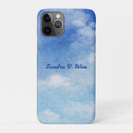Ruhig Custom Sky Dreams Wasserfarbe Blau & Weiß Case-Mate iPhone Hülle