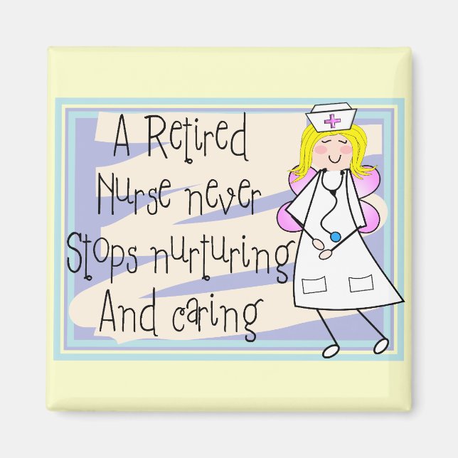 Ruhig gelegene Nurse Angel Art Cards & Gifts Magnet (Vorne)