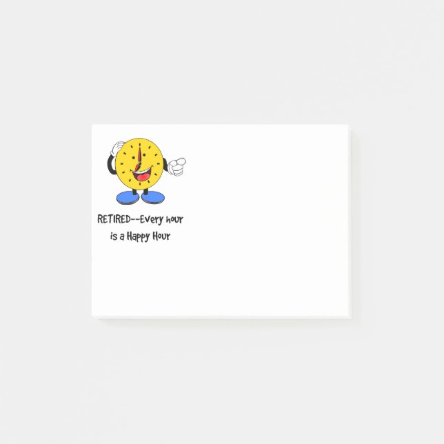 Ruhig - Jede Stunde ist eine glückliche Stunde (gl Post-it Klebezettel (Vorderseite)