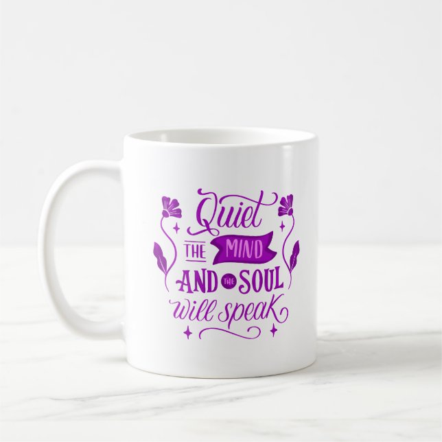 RUHIG UND DAS SOUL WIRD SPRECHEN KAFFEETASSE (Links)