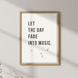Ruhige Abenddekoration. Minimalistisches Schlafzim Poster