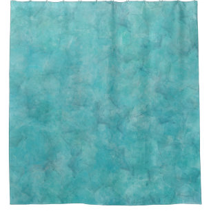 Ruhige Aqua-Blau-Wasserfarben-Färbung Duschvorhang