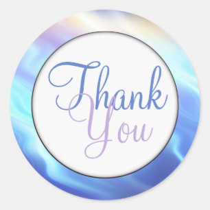 Ruhige Aqua-Türkis-Wellen Runder Aufkleber