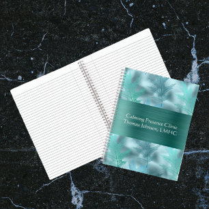 Ruhige Aquamarine Schuppenflechte Psychotherapie o Notizbuch