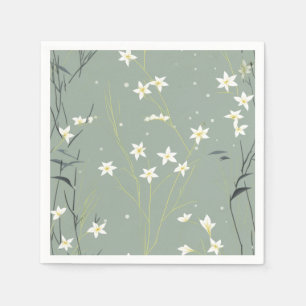 Ruhige Asiatische Bambusblüte (8) Serviette