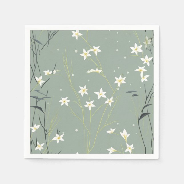 Ruhige Asiatische Bambusblüte (8) Serviette (Vorderseite)
