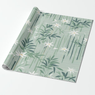 Ruhige Asiatische Bambusblüte Geschenkpapier