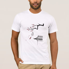Ruhige asiatische Tempel-Landschaft Minimalistisch T-Shirt