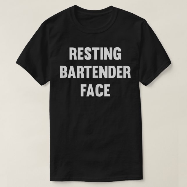 Ruhige Barkeeper-Seite T-Shirt (Design vorne)