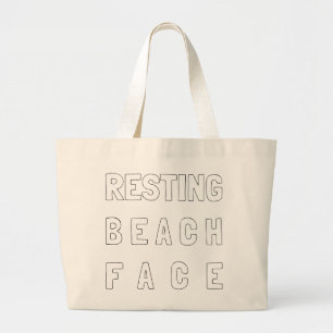 Ruhige Beach Face Jumbo Tote Bag Stoffbeutel
