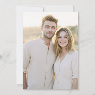 Ruhige Beige Gelegenheitsfoto Einladung