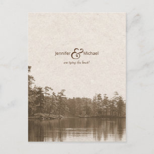 ruhige Bergseelandschaft Vintages Foto Ankündigungspostkarte