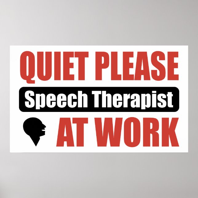 Ruhige Bitte sprechen Sie Therapeut am Arbeitsplat Poster (Vorne)