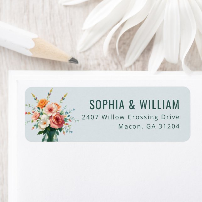 Ruhige Blaue Blumige Illustration (Insitu)