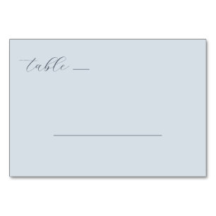 Ruhige Blaue Minimalistische Linie Tischnummer