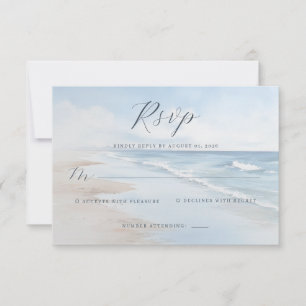 Ruhige blaue Strandwellen RSVP Karte