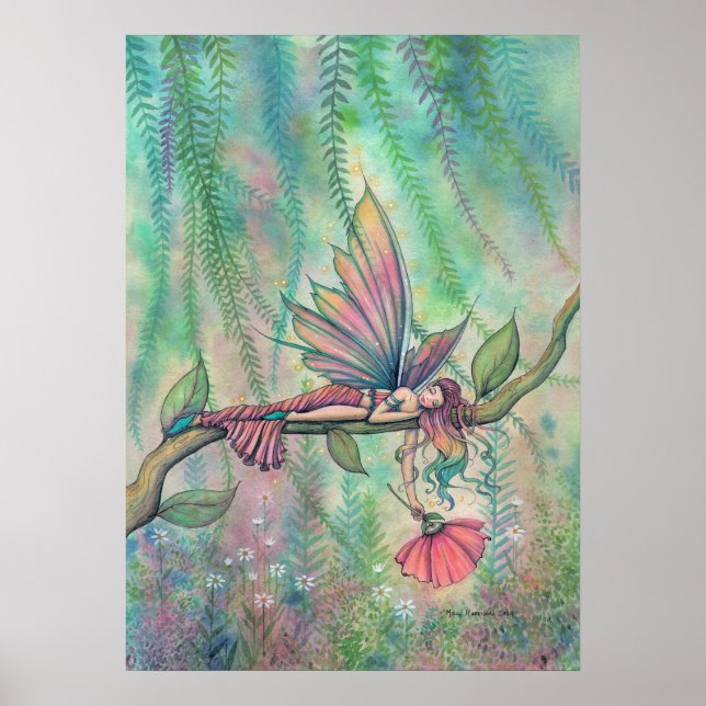Ruhige Blume Fairy Fantasy Kunst, Dichtung und Mus Poster (Vorne)
