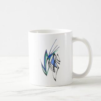 Ruhige Bunte Abstrakte Stammes-Tattoo-Kunst Kaffeetasse