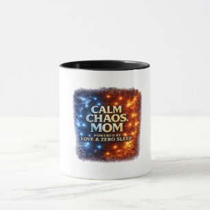 Ruhige-Chaos-Mama-Tasse, Lustige-Mama-Kaffeetasse, Tasse