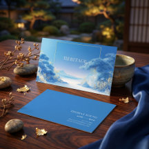 Ruhige Chinoiserie Winter Blau Kiefer Gold Rahmen