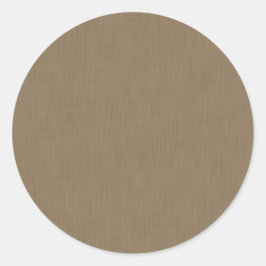 Ruhige & einfache braune texturierte Hintergrund  Runder Aufkleber