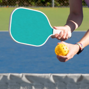 Ruhige & einfache Türkis strukturierte Hintergrund Pickleball Schläger