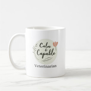 Ruhige & fähige Tierärztin Personalisiert Kaffeetasse