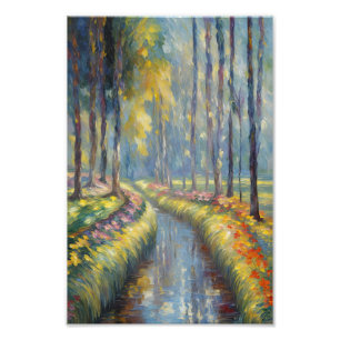 Ruhige Flusspfade Impressionistische Landschaft Ku Fotodruck