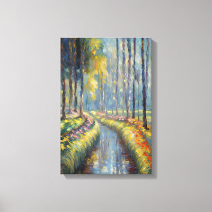 Ruhige Flusspfade Impressionistische Landschaft Ku Leinwanddruck