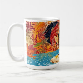 Ruhige Frau Kaffeetasse