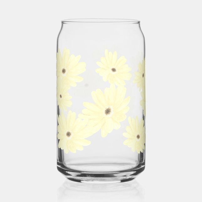 Ruhige gelbe Morgenblumen Dosenglas (Vorderseite)