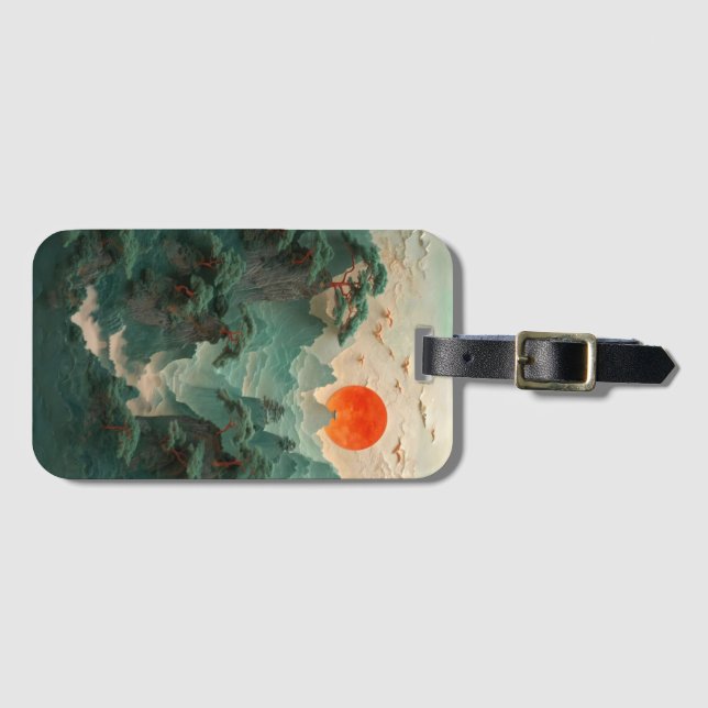 ruhige Gepäckmarke Gepäckanhänger (Vorderseite (Horizontal))