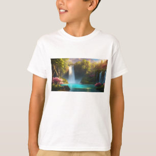 Ruhige Gewässer: Geese Family by the Falls T-Shirt