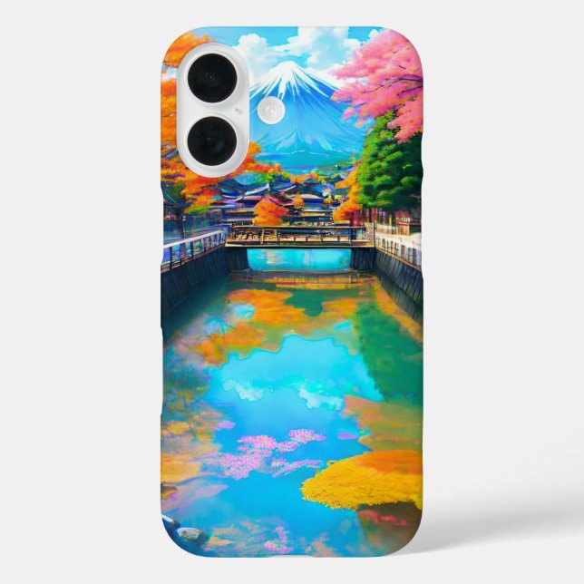 Ruhige Gewässer: Reflektion des Fuji Case-Mate iPhone Hülle (Rückseite)