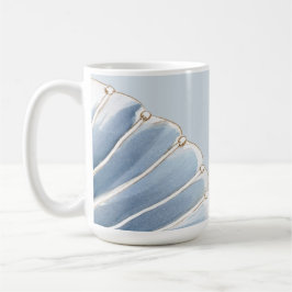 Ruhige Gezeiten | Blaue Küstenmuschel Kaffeetasse