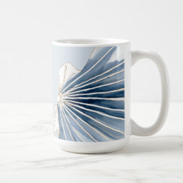 Ruhige Gezeiten | Blaue Küstenmuschel Kaffeetasse