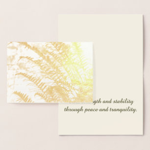 Ruhige Golden Fern Folienkarte