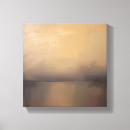 Ruhige Horizont - Weiche Abstrakte Landschaft Art  Leinwanddruck