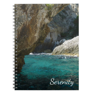 Ruhige italienische Küste Spiral-Notizbuch Notizblock