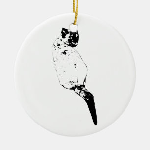 Ruhige Katze, Festtags-Tranquilheit Keramik Ornament