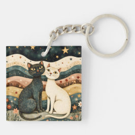Ruhige Katzen Schlüsselanhänger