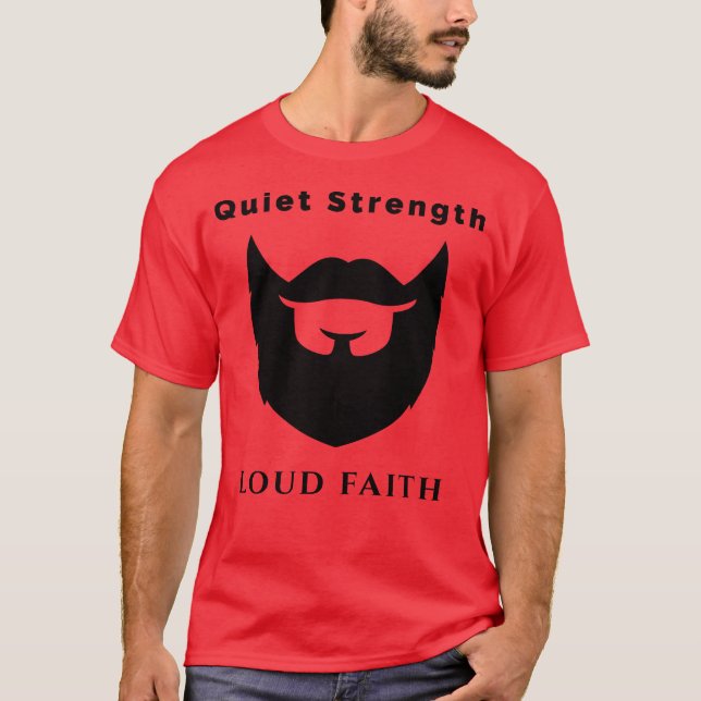 Ruhige Kraft Lauter Glaube - kühne spirituelle Pow T-Shirt (Vorderseite)