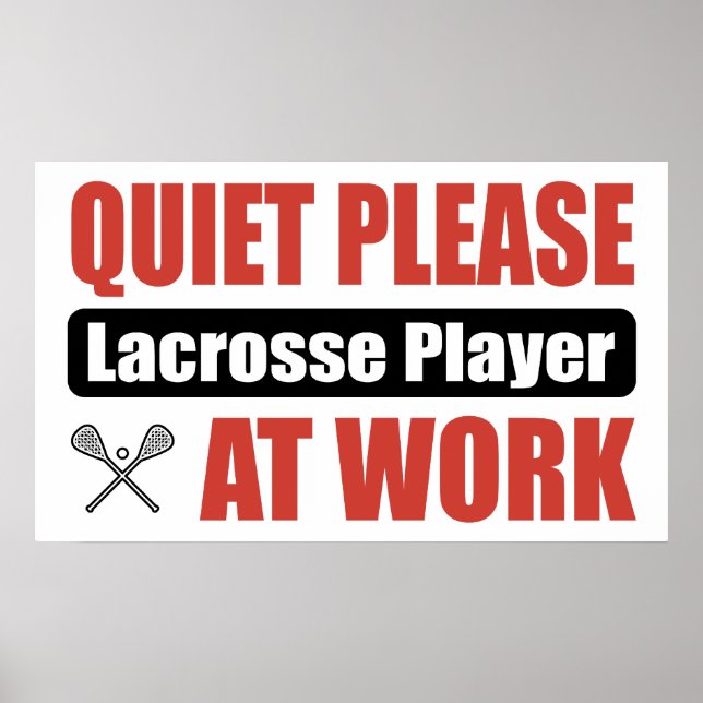 Ruhige Lacrosse Player am Arbeitsplatz Poster (Vorne)