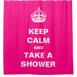 Ruhige Lage behalten und duschen Girly Hot Pink Duschvorhang
