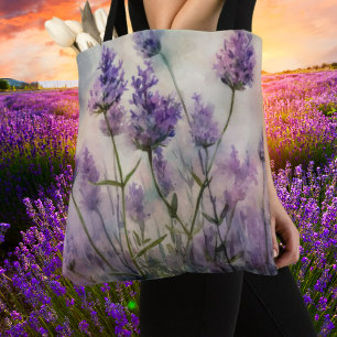 Ruhige Lavendel Fields Tote Bag